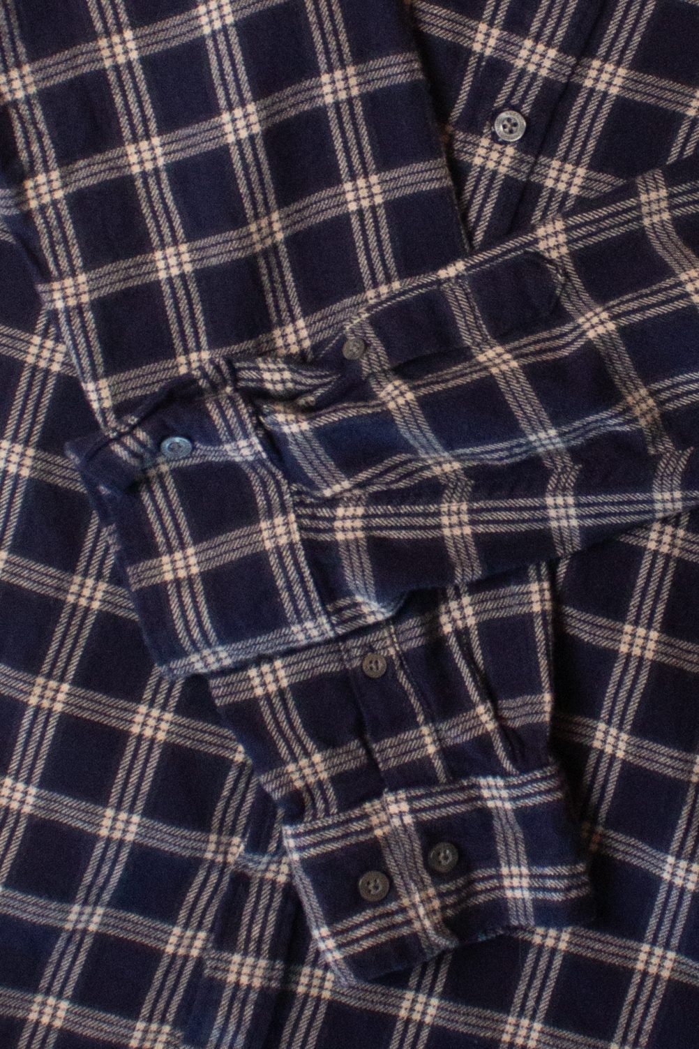 Navy Blue French Connection Flannel Shirt (2000s)