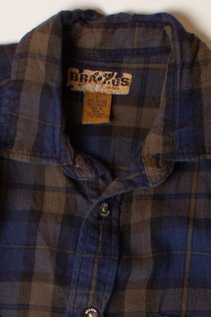 Olive & Blue Brazos Flannel Shirt (2000s)
