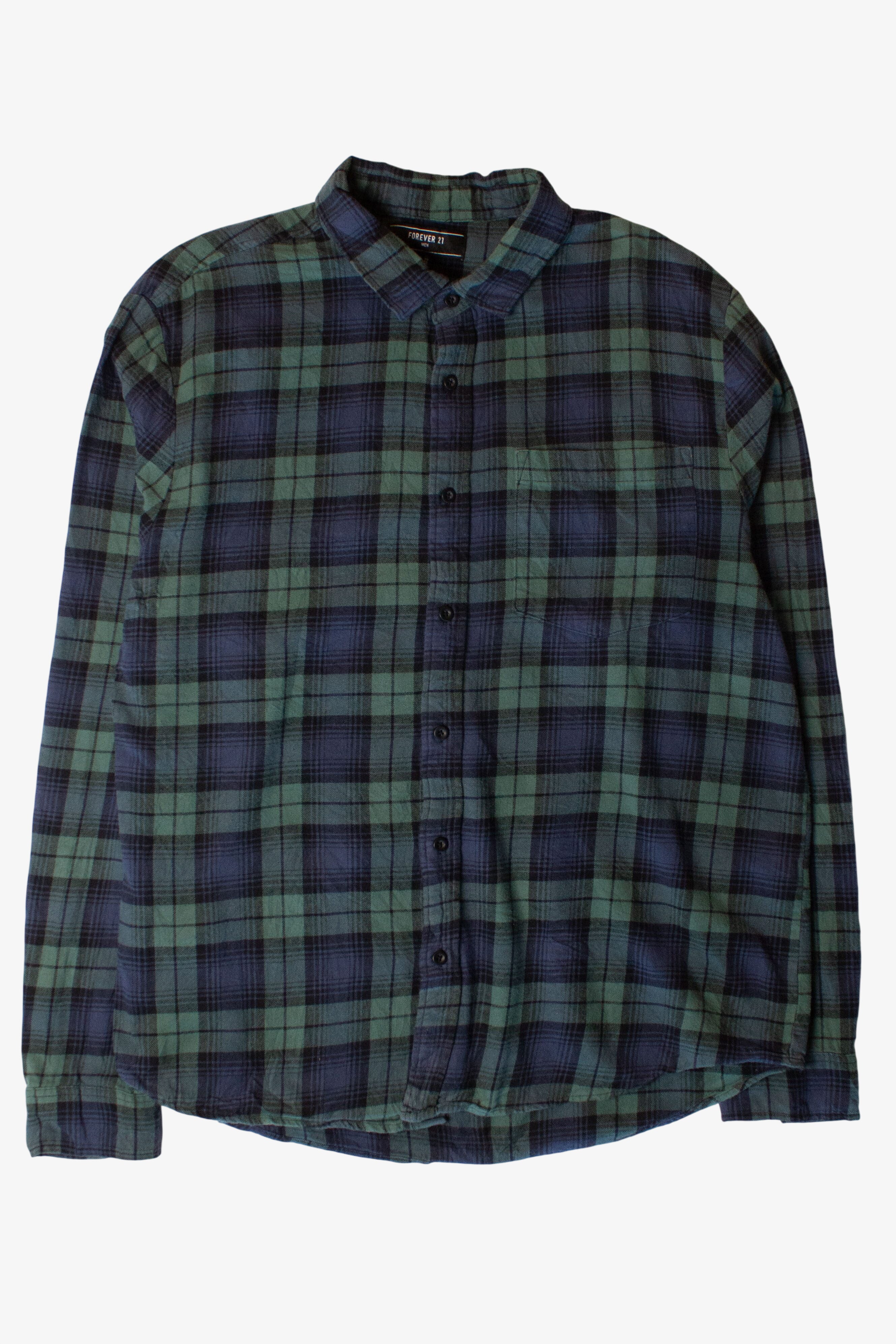 Green Forever 21 Flannel Shirt (2010s)