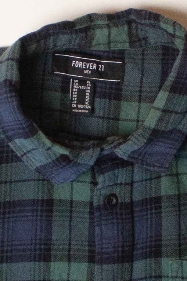 Green Forever 21 Flannel Shirt (2010s) Ragstock Green Forever 21 Flannel Shirt (2010s) Ragstock