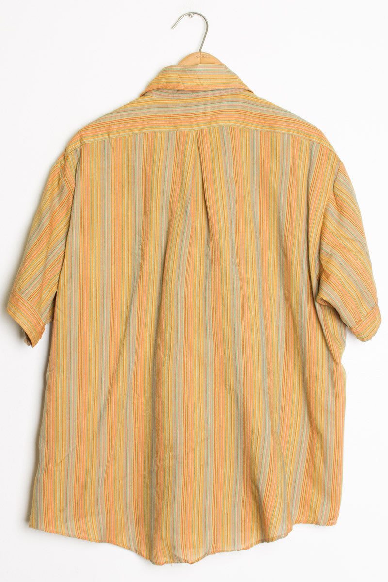 Olive Multicolor Button Up Shirt