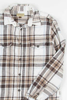 Soft White & Brown Vintage Flannel 2503