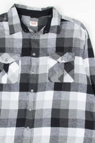 Grey Checkered Vintage Flannel 2516