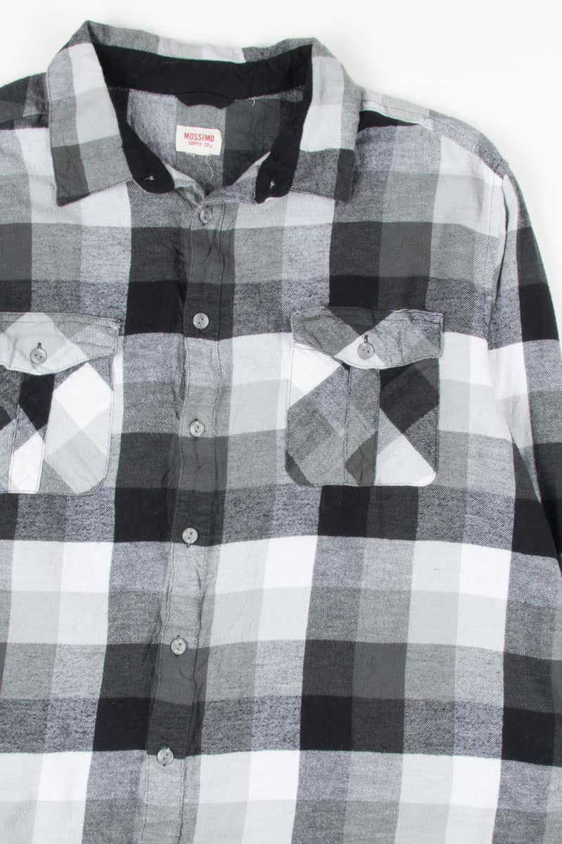 Grey Checkered Vintage Flannel 2516