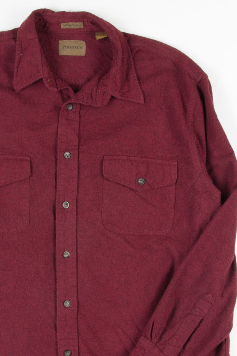 Thick Burgundy Vintage Flannel 2521
