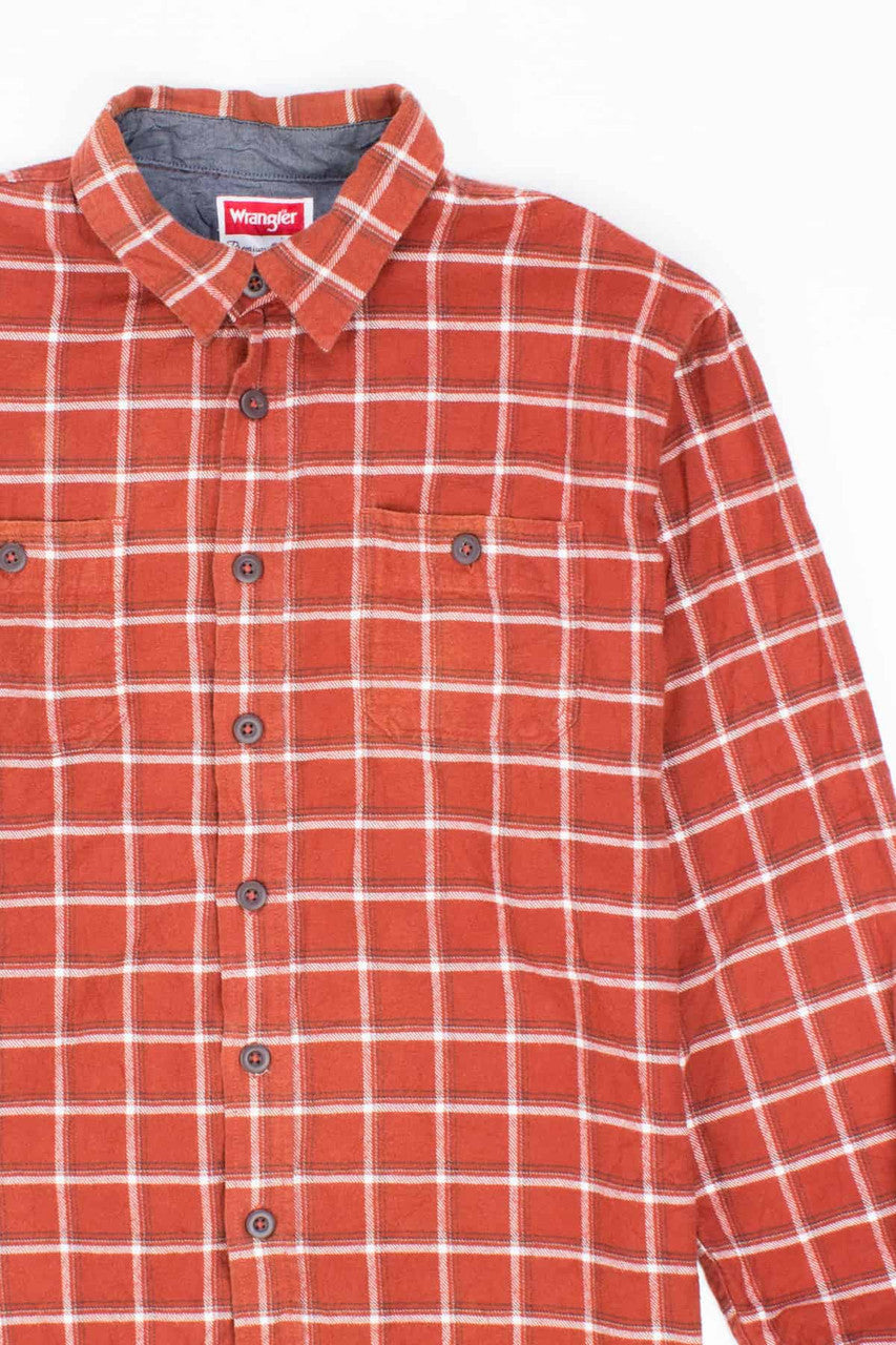 Orange Wrangler Vintage Flannel 2717