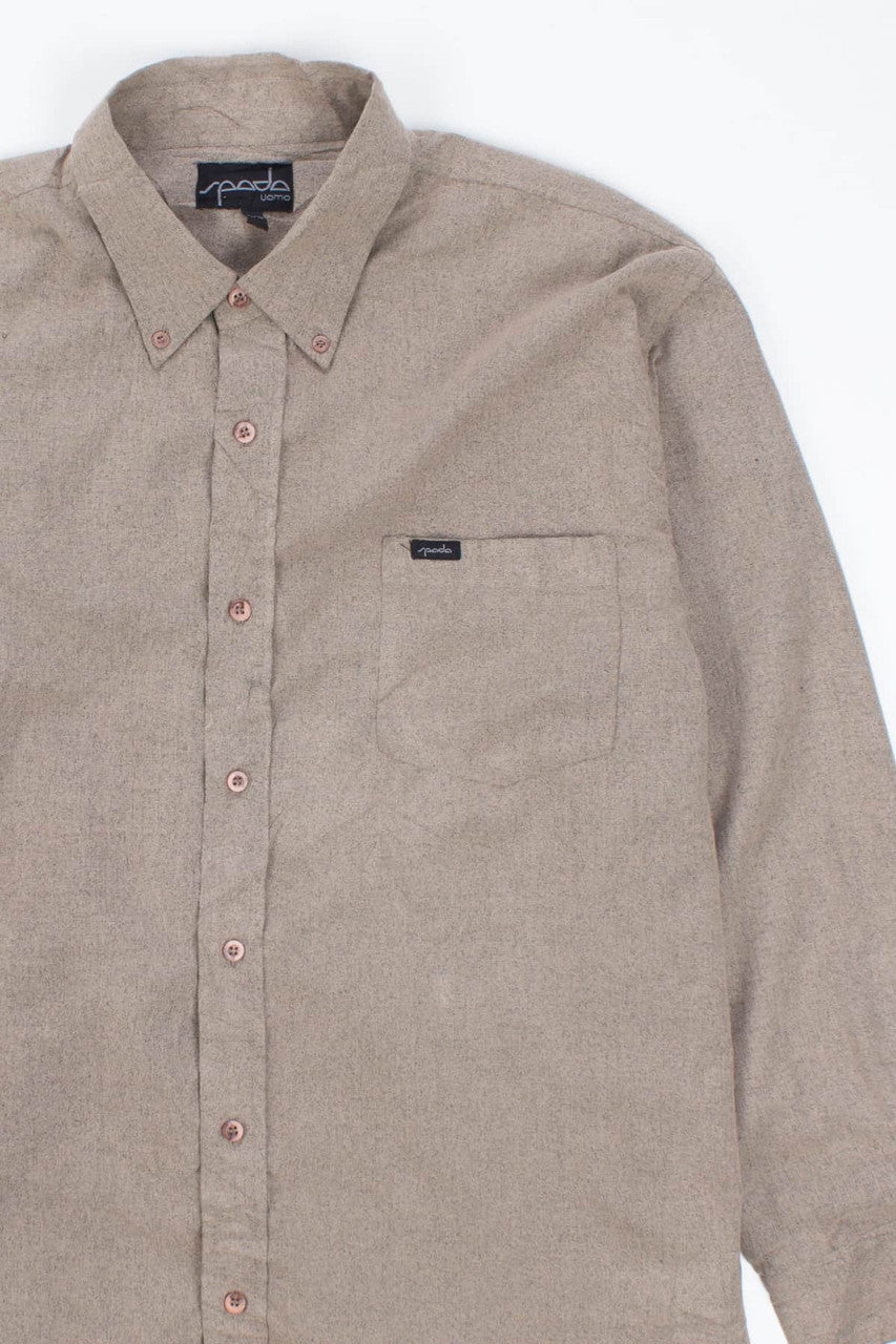 Solid Tan Vintage Flannel 2762