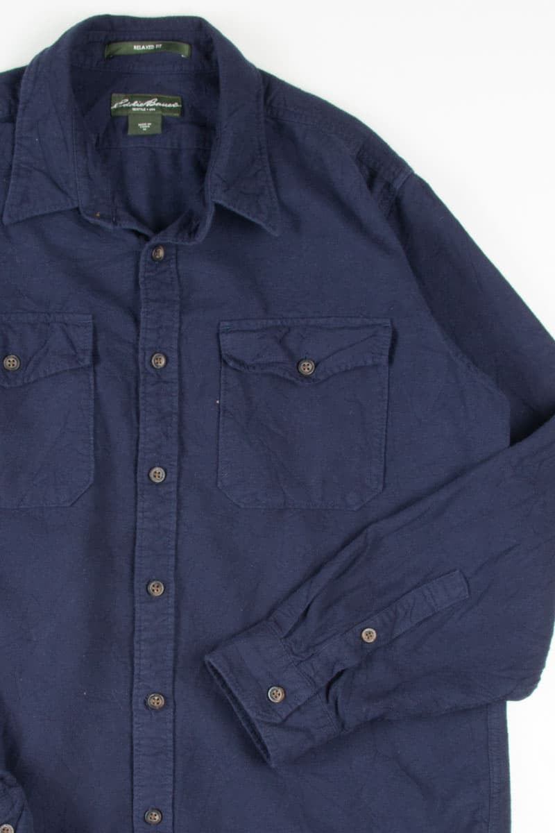 Eddie Bauer Soft Navy Vintage Flannel 2813