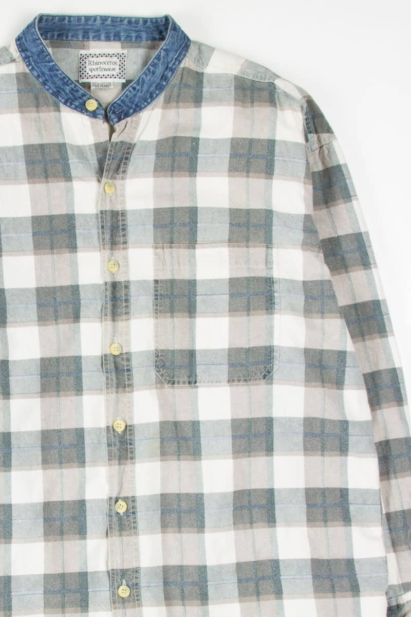 Denim Collar Vintage Flannel 2821