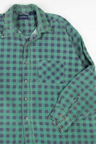 Vintage Green Distressed Flannel 2830