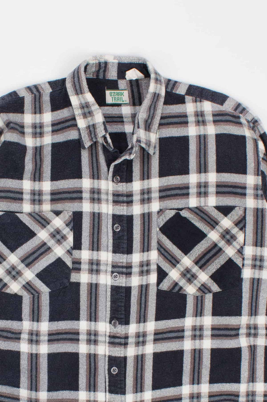 Black & Brown Soft Vintage Flannel