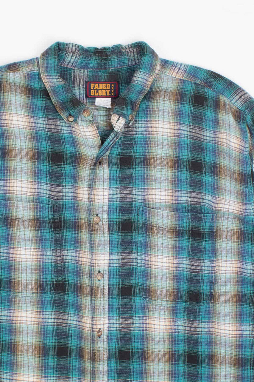 Vintage Teal Flannel Shirt