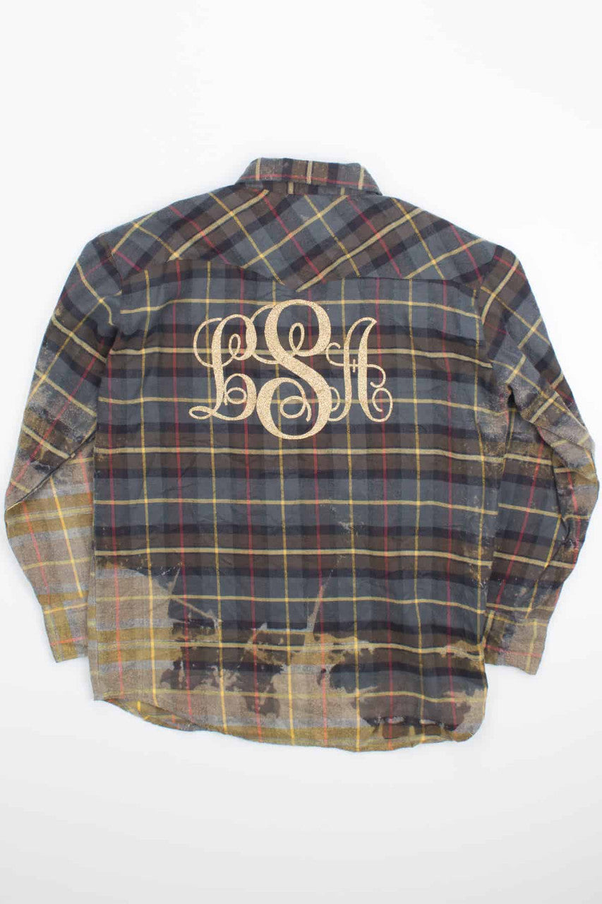Bleached Pearl Snap Button Flannel
