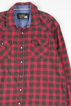 Vintage Red Western Flannel 3143