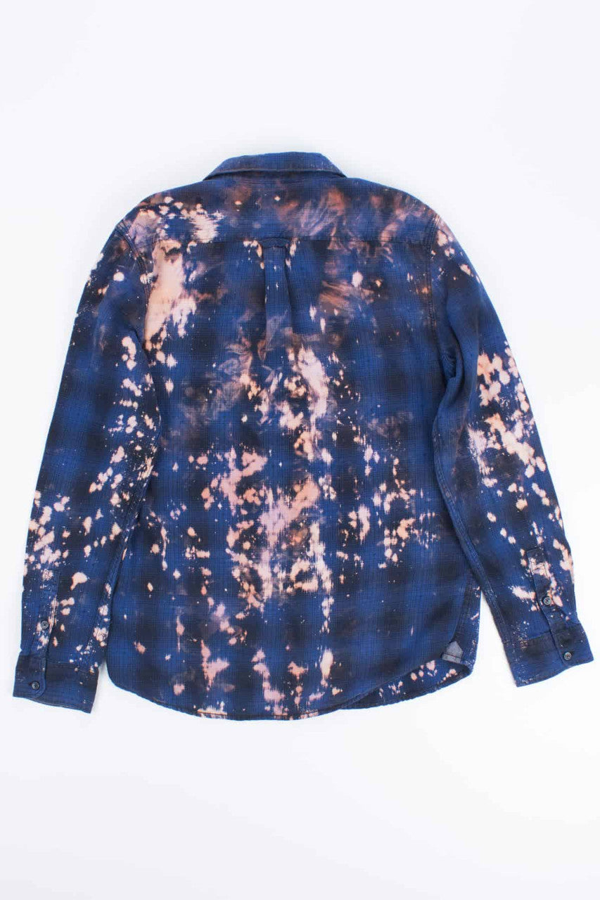 Blue Vans Bleached Flannel Shirt