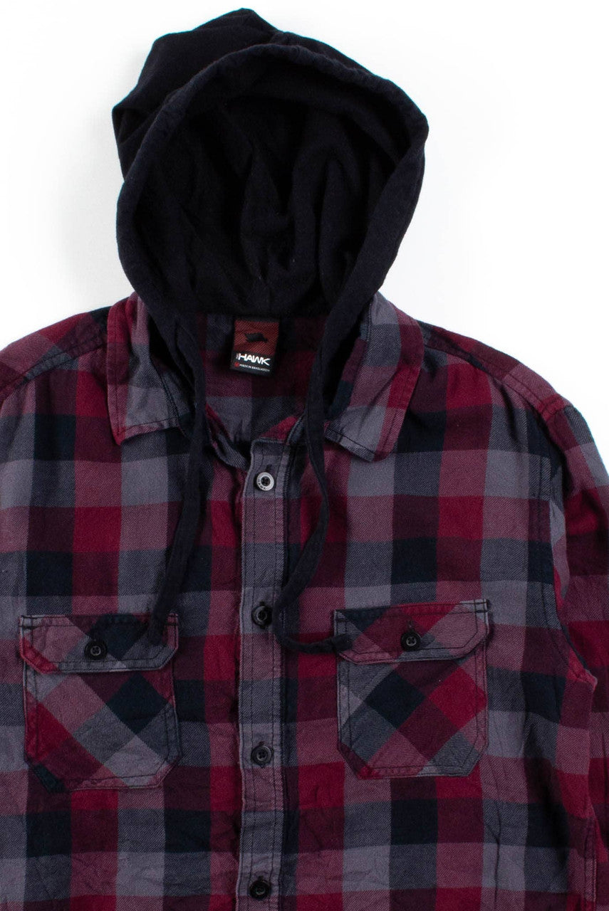 Vintage Hawk Hooded Flannel 3255