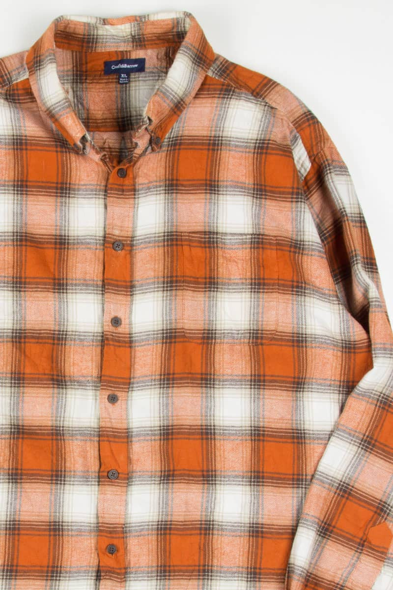 Ultra Soft Orange Plaid Vintage Flannel 3414
