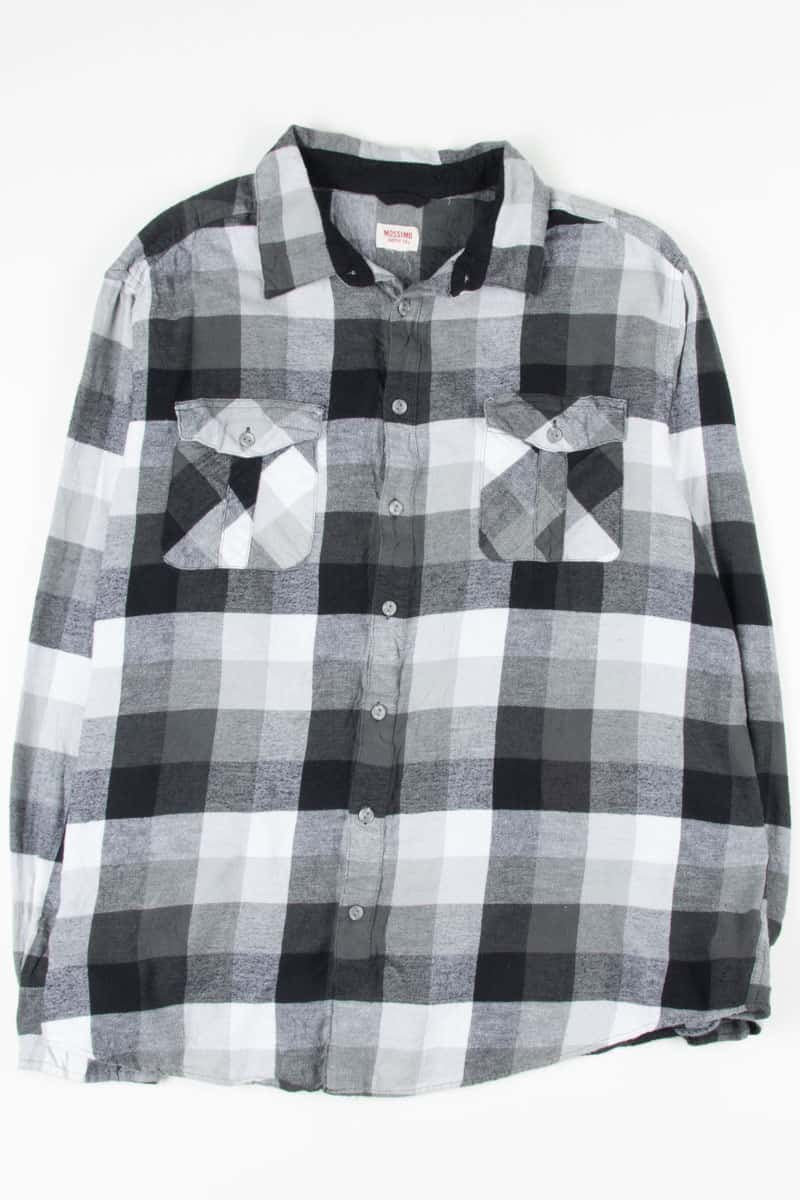 Grey Checkered Vintage Flannel 2516