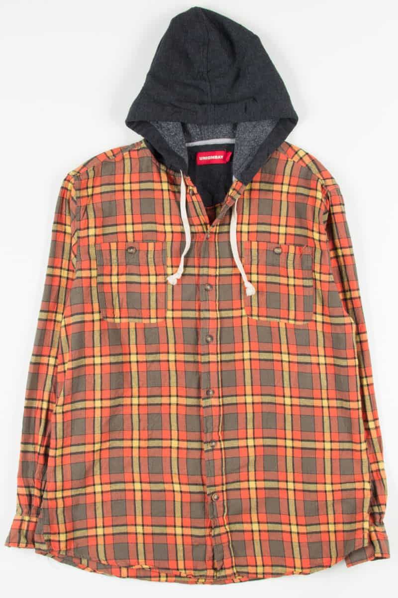 Orange Hooded Vintage Flannel 2552
