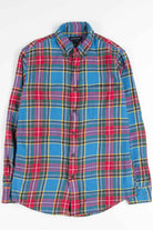 Sky Blue Vintage Lands' End Flannel 2701