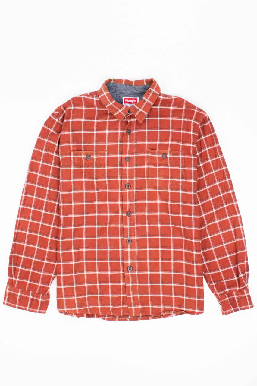 Orange Wrangler Vintage Flannel 2717