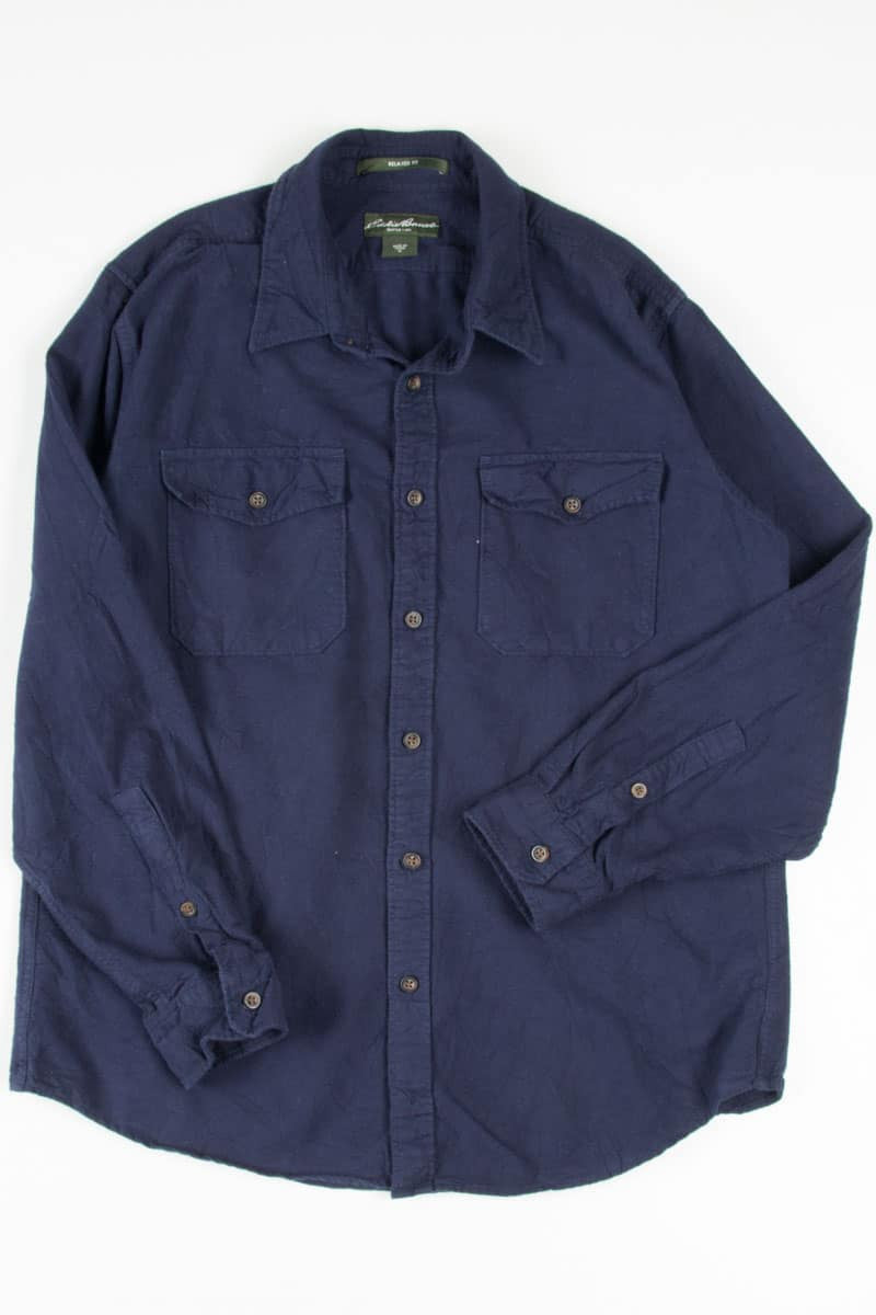 Eddie Bauer Soft Navy Vintage Flannel 2813