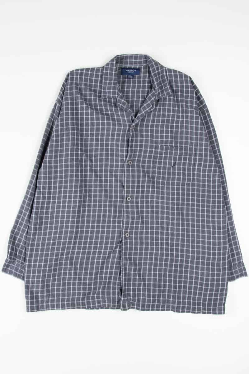 Vintage Nautica Flannel Pajama Top 2866
