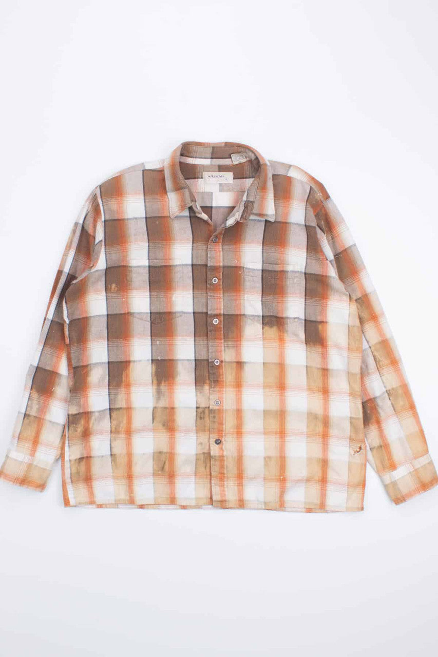Bleached & Distressed Vintage Work Shirt