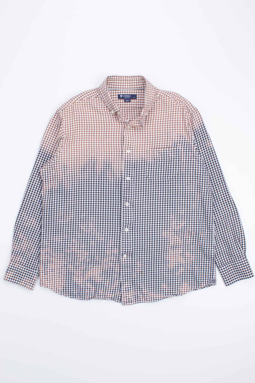 Bleached Houndstooth Button Up