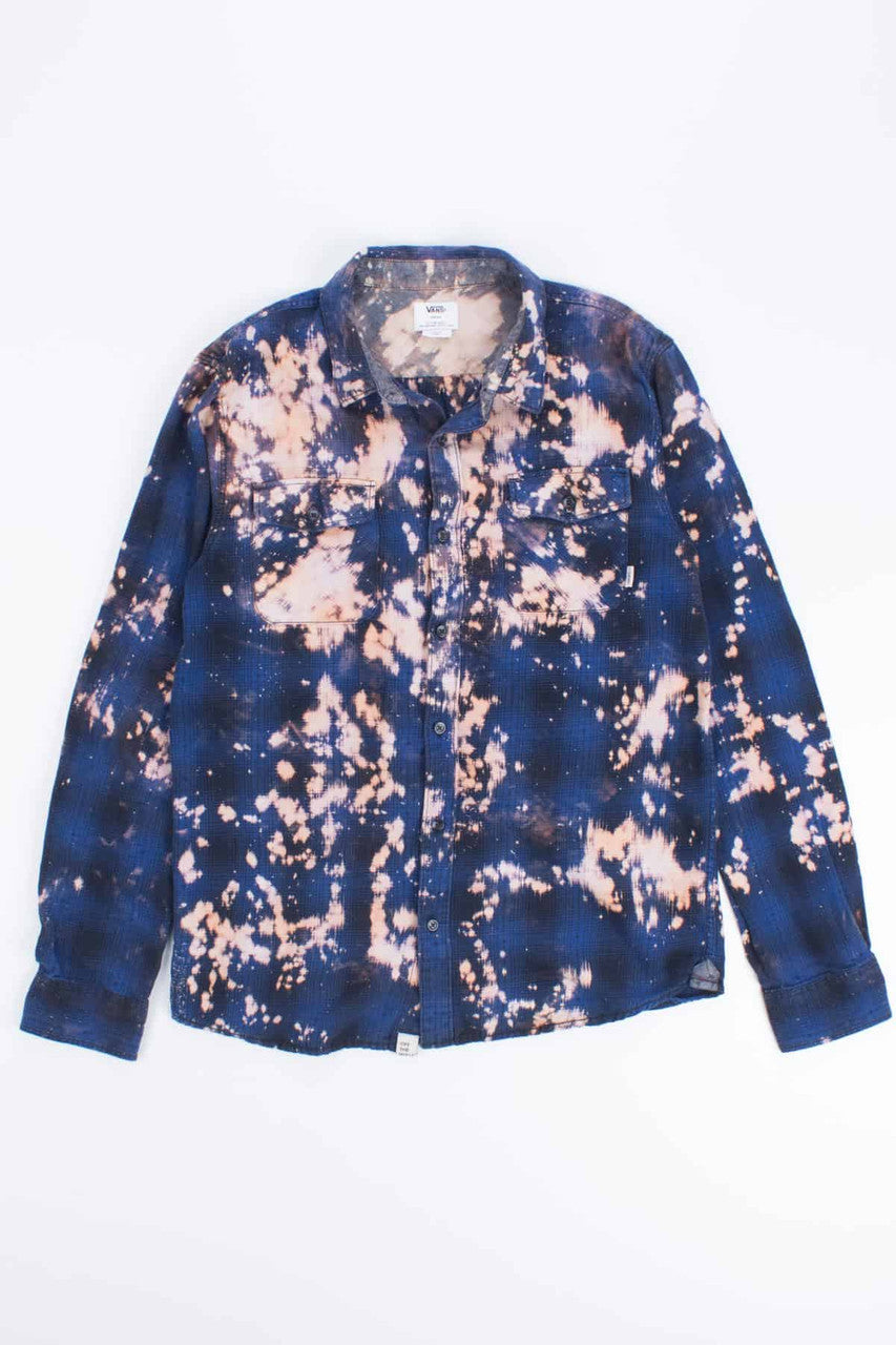 Blue Vans Bleached Flannel Shirt