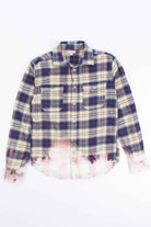 Yellow Bleach Dipped Flannel Shirt