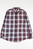 Burgundy Plaid Eddie Bauer Vintage Flannel 3411