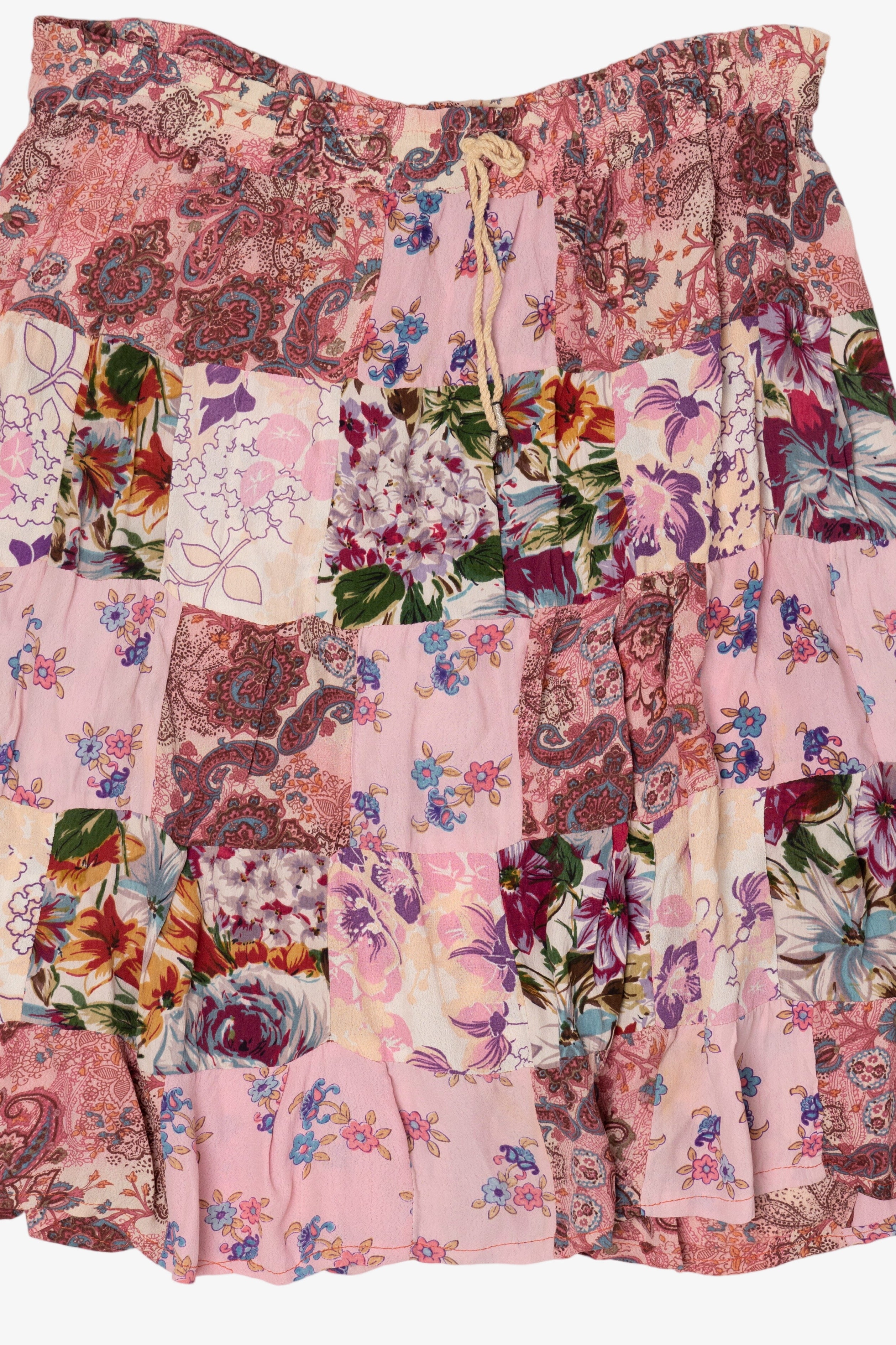 Vintage Pink Just Crossing Patchwork Skirt (1990s)