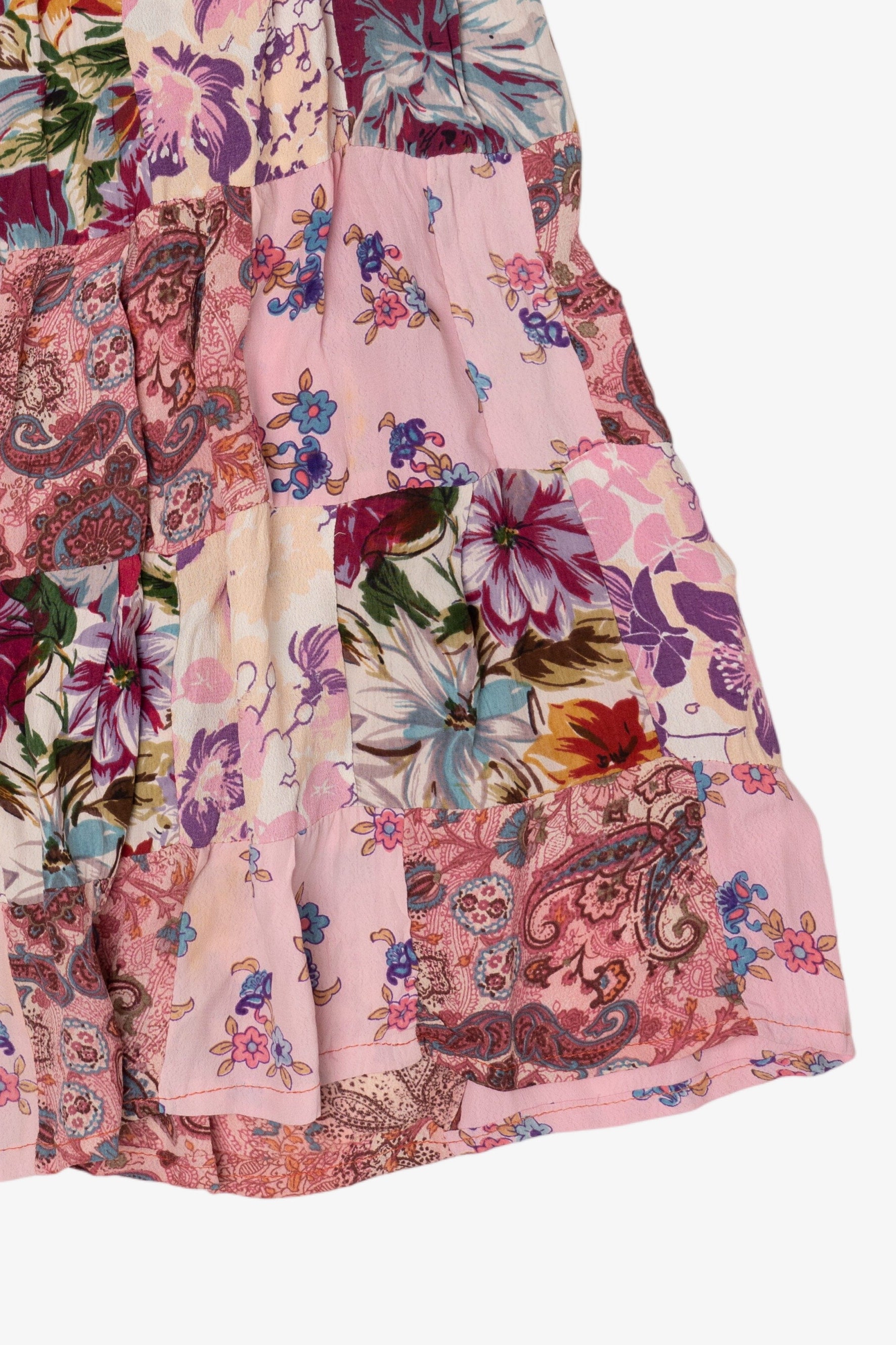 Vintage Pink Just Crossing Patchwork Skirt (1990s)