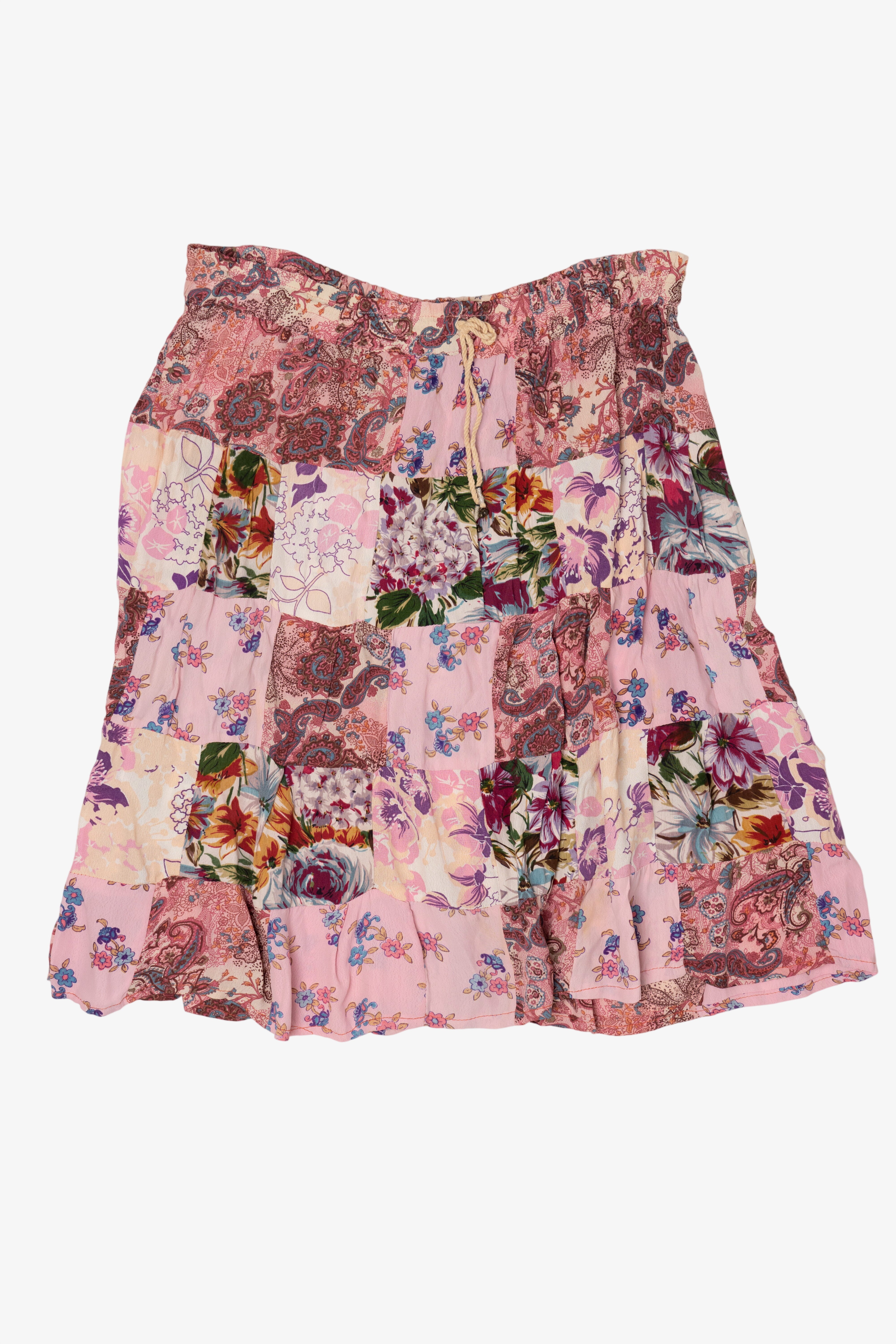 Vintage Pink Just Crossing Patchwork Skirt (1990s)