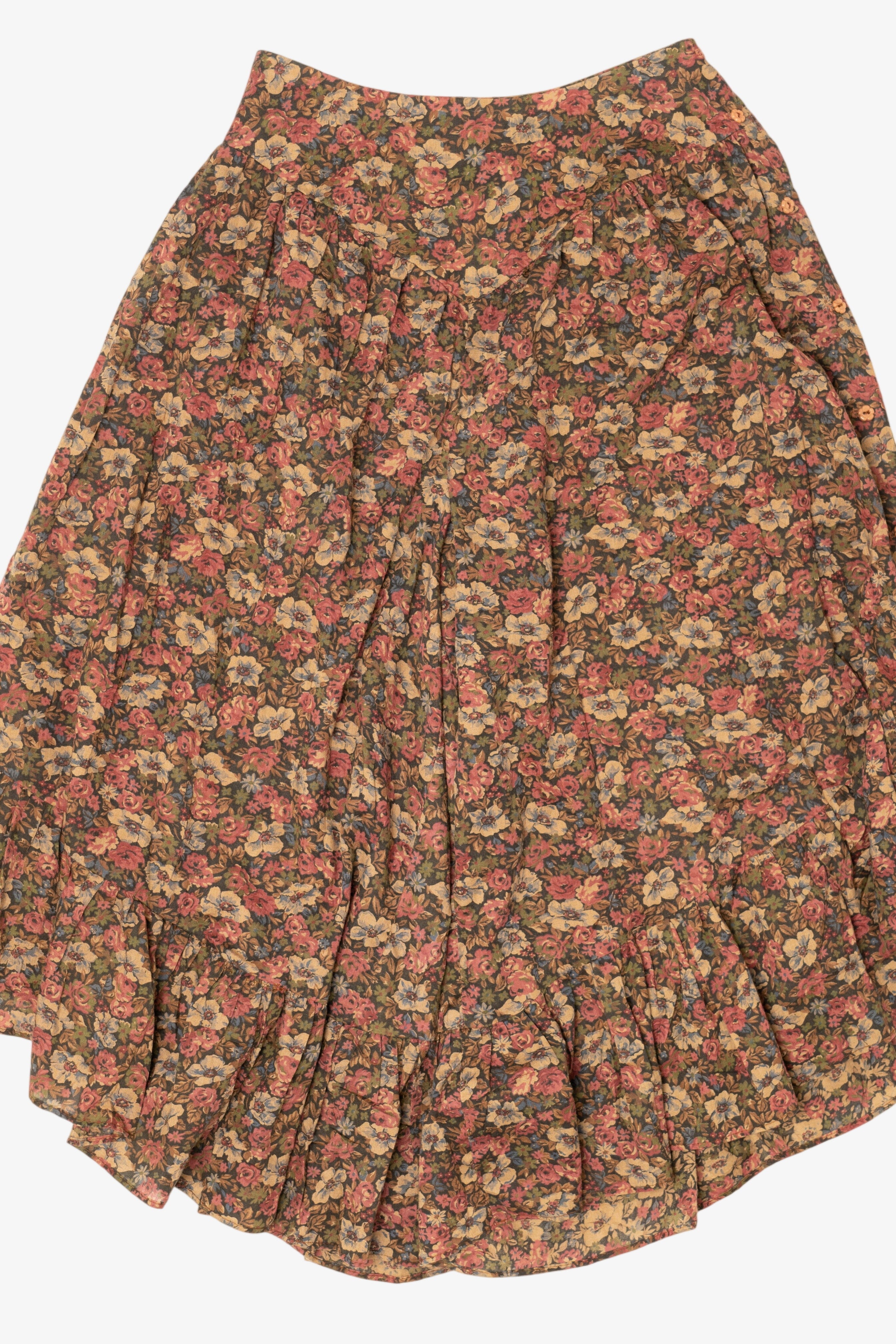 Vintage Liberation California Floral Wide Leg Skirt Pants (1970s)