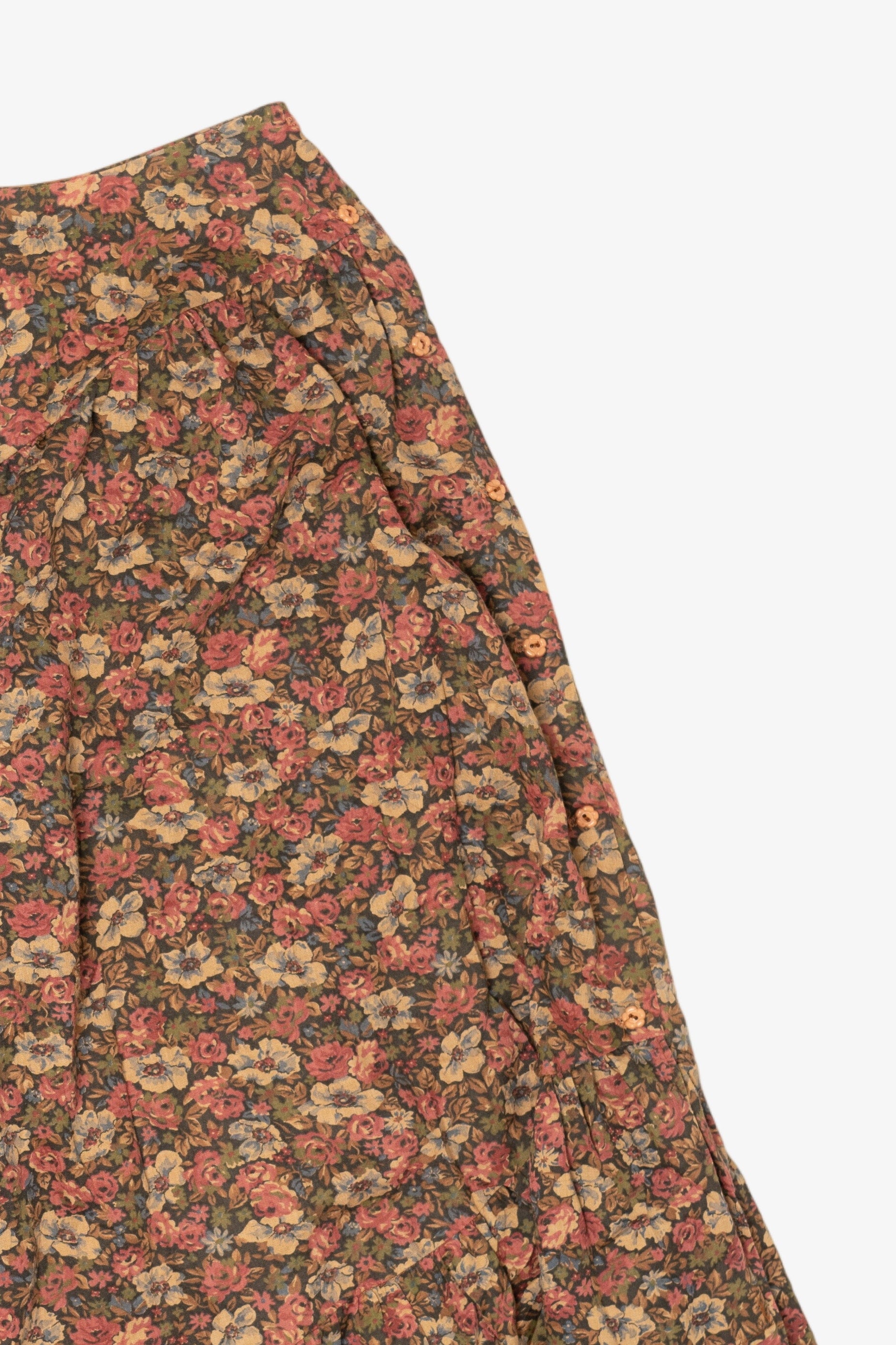 Vintage Liberation California Floral Wide Leg Skirt Pants (1970s)