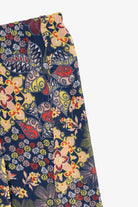 Navy Blue Kim Rogers Floral Maxi Skirt (2010s)