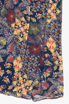 Navy Blue Kim Rogers Floral Maxi Skirt (2010s)