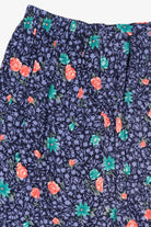 Vintage Navy Blue Liz Baker Floral Skirt (2000s)