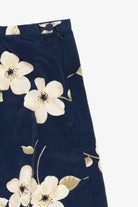 Vintage Navy Blue Floral Tracy Evans Maxi Skirt (1990s)