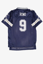Vintage Navy Blue NFL Dallas Cowboys Tony Romo #9 Jersey(2000s)