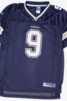Vintage Navy Blue NFL Dallas Cowboys Tony Romo #9 Jersey(2000s)