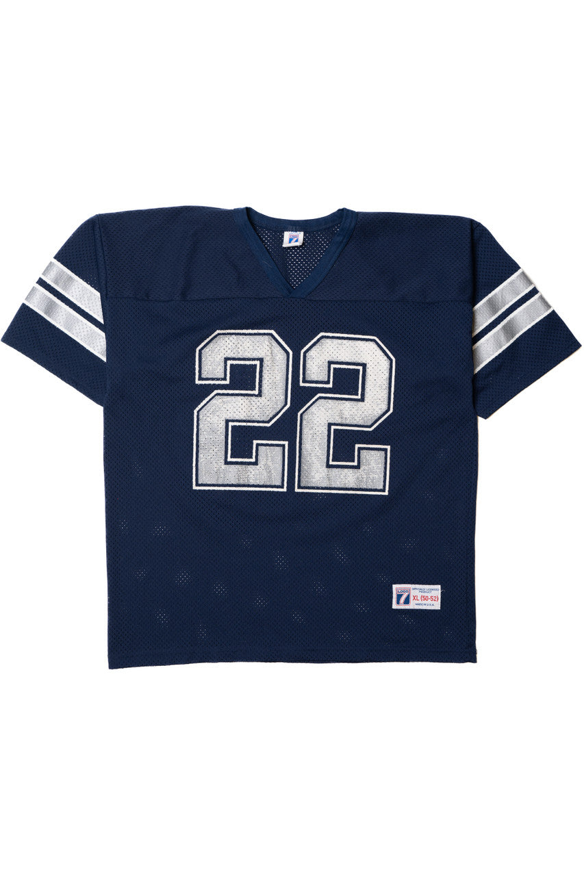 Vintage Dallas Cowboys #22 Emmitt Smith Logo 7 Sports Mesh Football Jersey