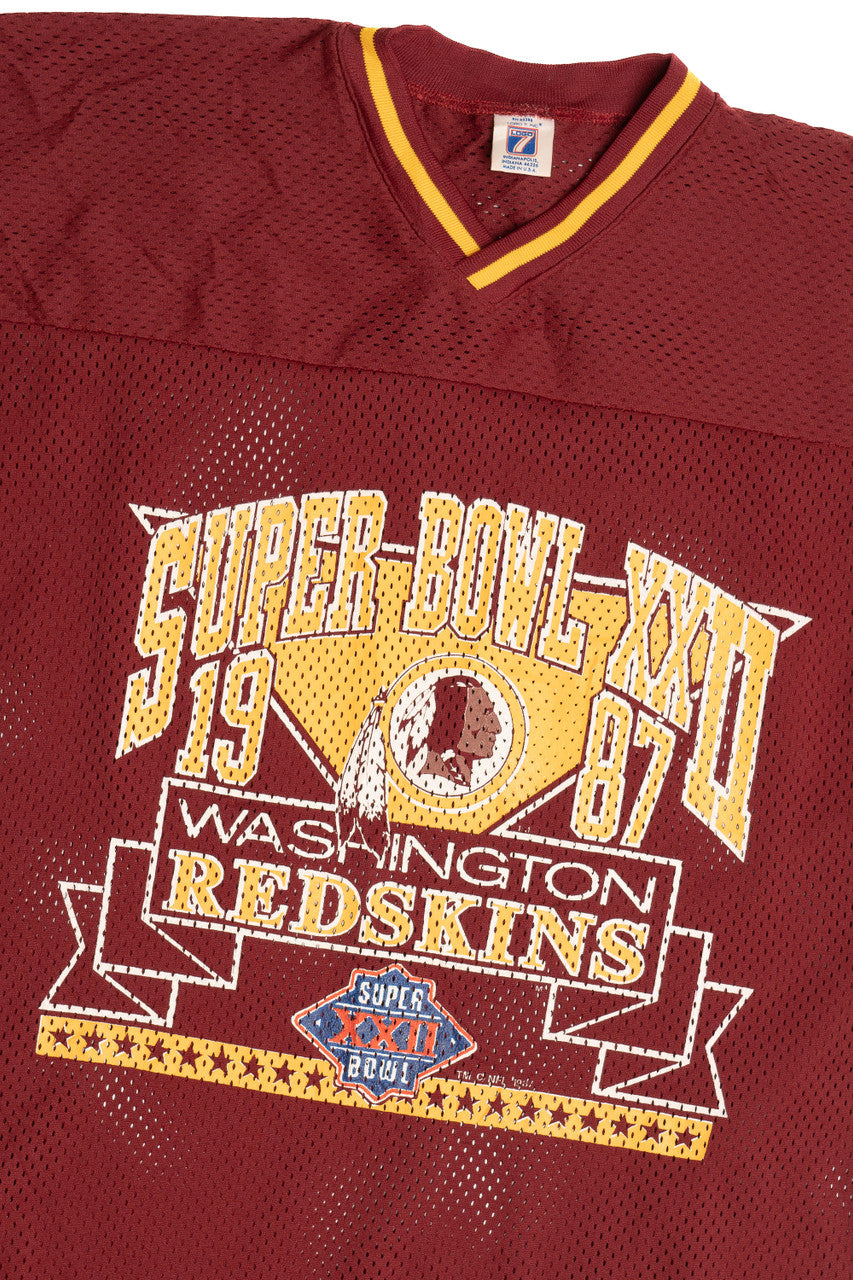 Vintage 1987 Washington Redskins Super Bowl XXII Logo 7 Football Jerse Ragstock Vintage 1987 Washington Redskins Super Bowl XXII Logo 7 Football Jerse Ragstock