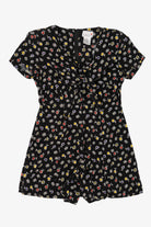 Vintage Scarlett Black Floral Romper (1990s)