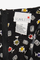 Vintage Scarlett Black Floral Romper (1990s)