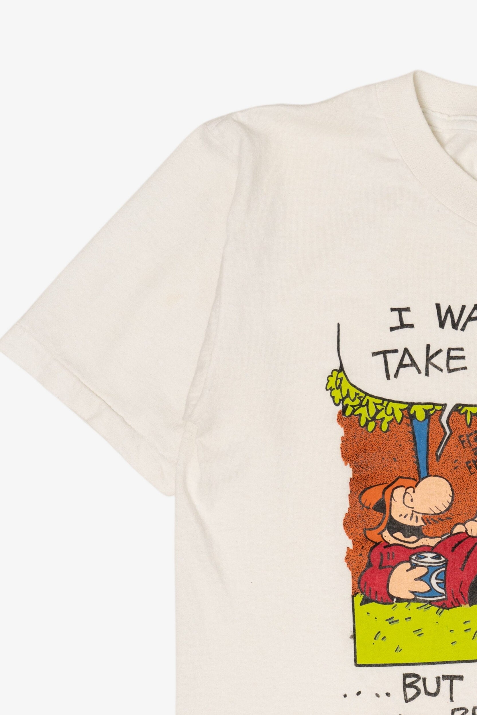 Vintage Frank And Ernest Comic "I Was Going To Take up Jogging..." Funny T-Shirt (1970s)