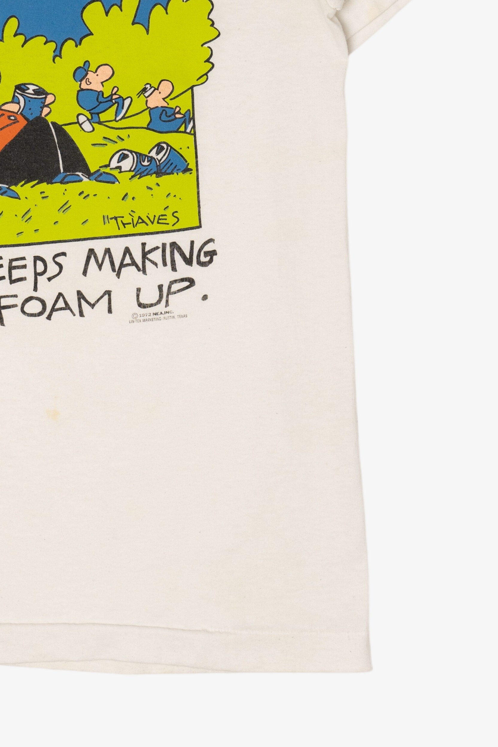 Vintage Frank And Ernest Comic "I Was Going To Take up Jogging..." Funny T-Shirt (1970s)