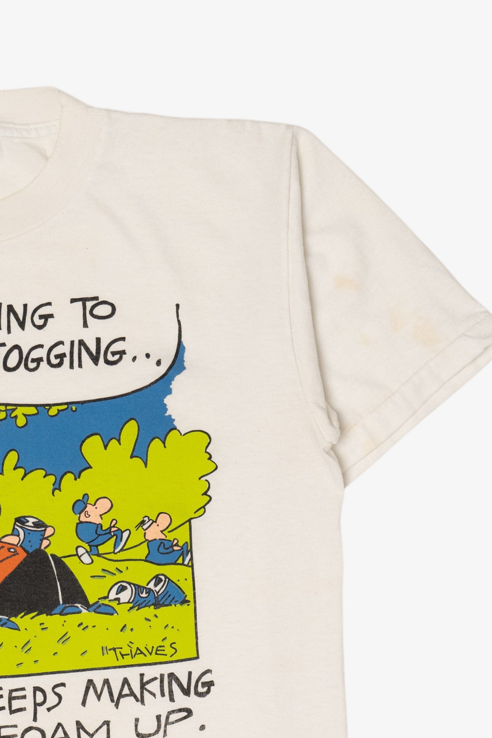 Vintage Frank And Ernest Comic "I Was Going To Take up Jogging..." Funny T-Shirt (1970s)